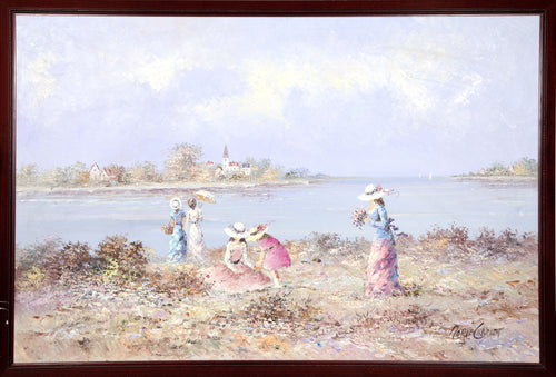 Girls at the Beach Oil | Marie Charlot,{{product.type}}