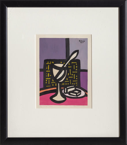 Glass and Spoon Screenprint | Benjamin Benno,{{product.type}}