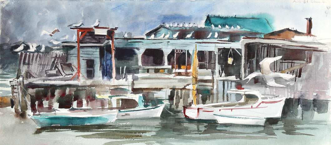 Gloucester (P3.11) Watercolor | Eve Nethercott,{{product.type}}