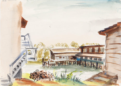 Gloucester (P5.10) Watercolor | Eve Nethercott,{{product.type}}