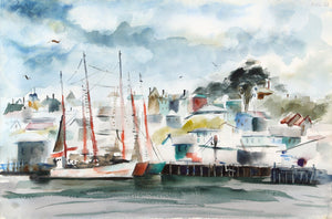 Gloucester (P5.44) Watercolor | Eve Nethercott,{{product.type}}