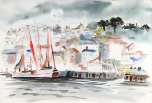 Gloucester (P5.66) Watercolor | Eve Nethercott,{{product.type}}