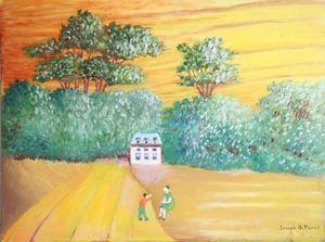 Glowing Sky and Trees Oil | Joseph G. Perri,{{product.type}}