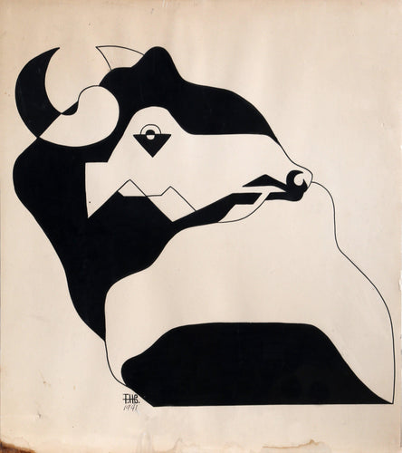 Gnu (African Buffalo) Ink | Fay Gold,{{product.type}}