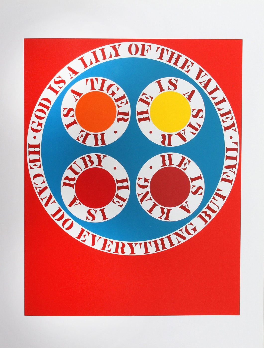 God is Lily of the Valley from the American Dream Portfolio Screenprint | Robert Indiana,{{product.type}}