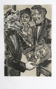 Goethe from Steppenwolf Portfolio Woodcut | Helmut Ackermann,{{product.type}}