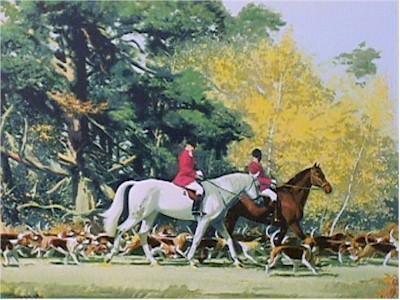 Going out with the Hounds Lithograph | Frank Wootton,{{product.type}}