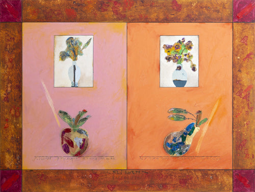 Gold Apple, Silver Pear Mixed Media | Norman Laliberte,{{product.type}}