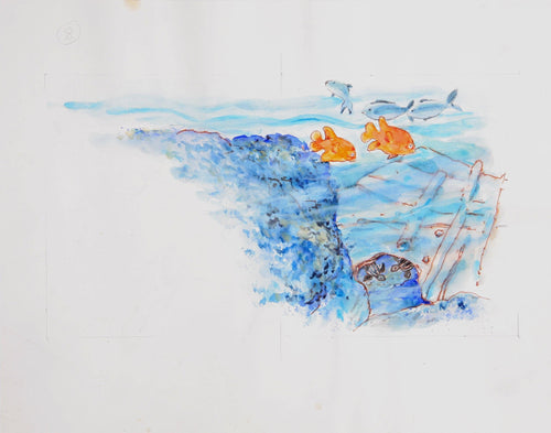 Gold Fish (380) Watercolor | Marshall Goodman,{{product.type}}