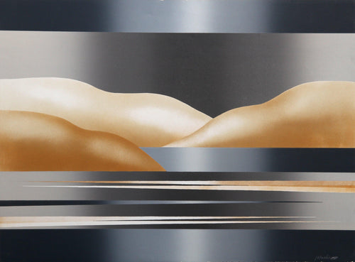 Golden Seascape Lithograph | Unknown Artist,{{product.type}}