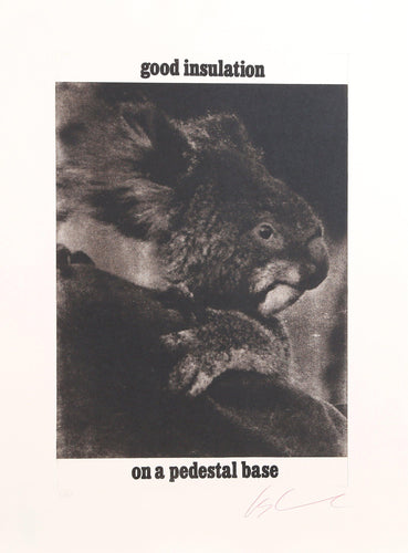 Good insulation on a pedestal base Etching | Les Levine,{{product.type}}