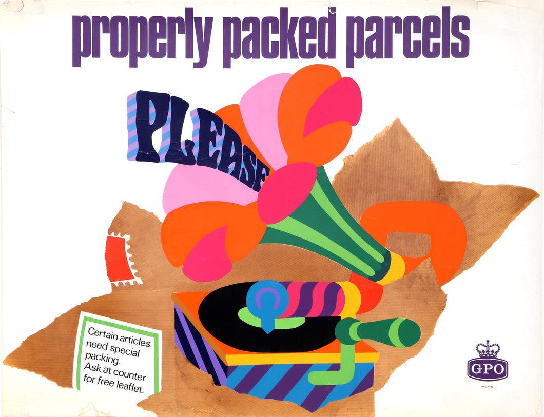 GPO - Properly Packed Parcels Please (Gramophone) Poster | Dick and Pamela Negus,{{product.type}}