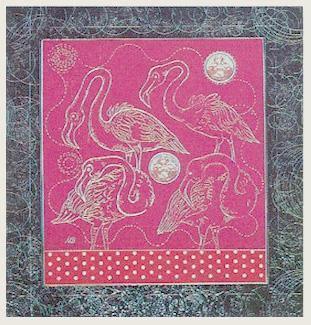 Grand Flamingoes Etching | Martin Barooshian,{{product.type}}