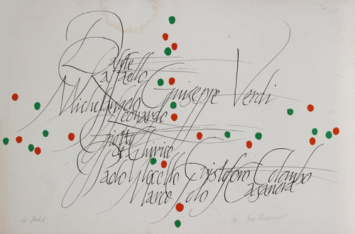 Great Italians Lithograph | Ivan Chermayeff,{{product.type}}