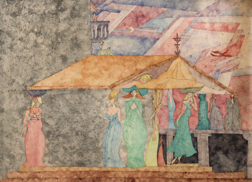 Greek Goddesses Watercolor | Carl Bergman,{{product.type}}