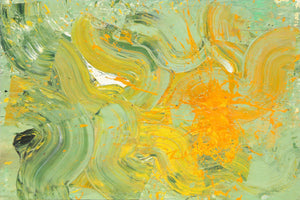 Green and Orange Abstract Acrylic | Unknown Artist,{{product.type}}