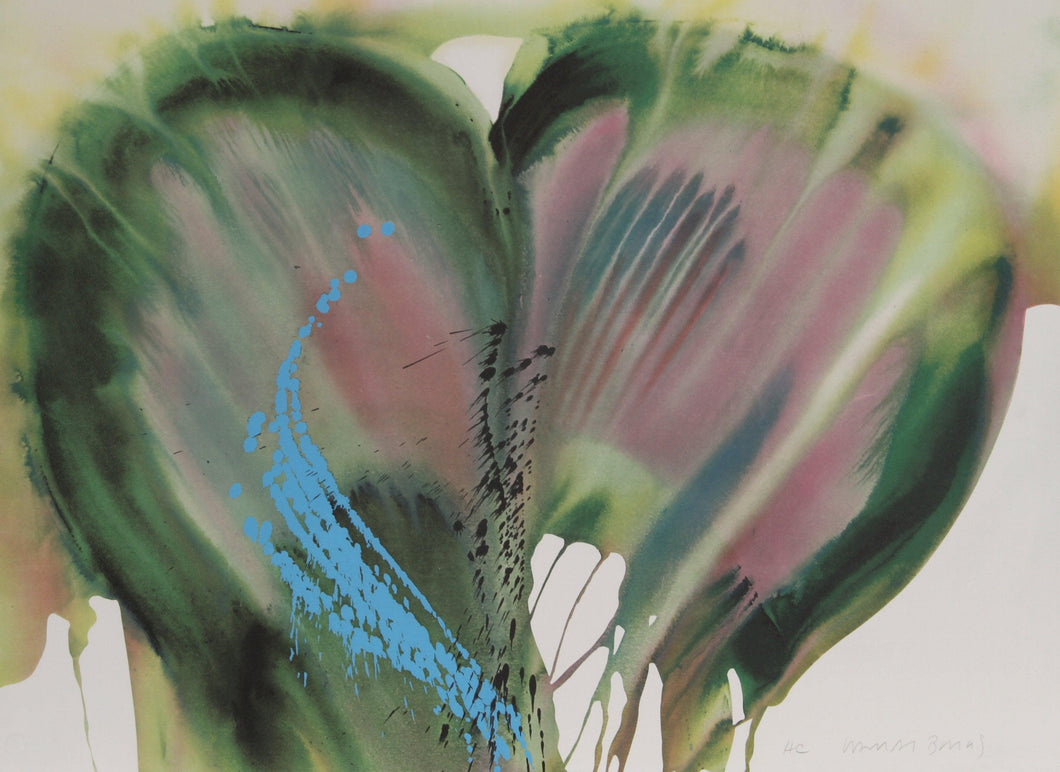 Green and Purple Petals Lithograph | Lamar Briggs,{{product.type}}