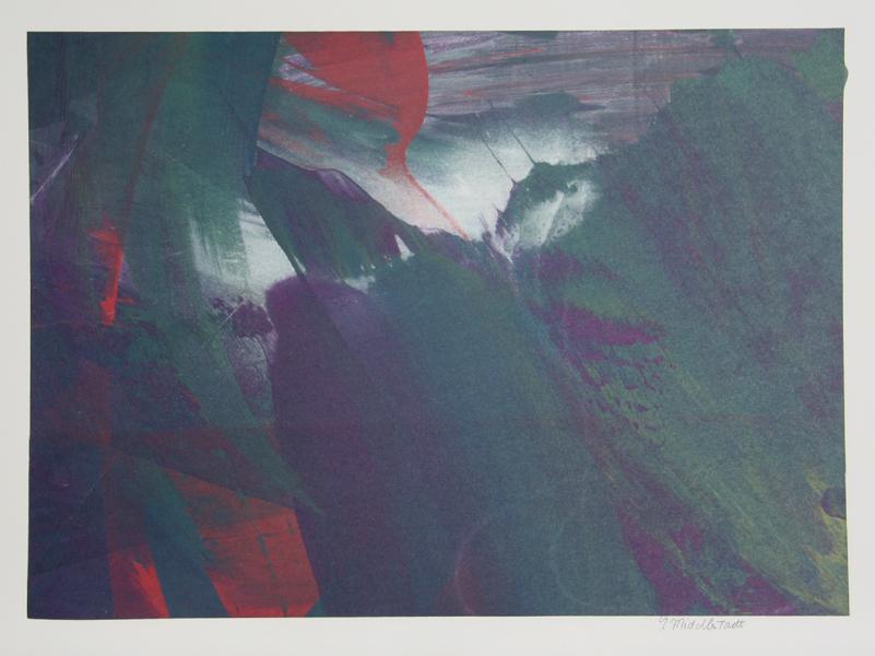 Green and Red Abstract Mixed Media | Larry Middlestadt,{{product.type}}