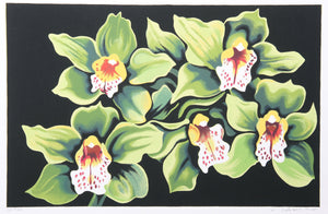 Green and White Irises Screenprint | Lowell Blair Nesbitt,{{product.type}}