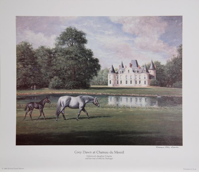 Grey Dawn at Chateau du Mesnil Poster | Richard Stone Reeves,{{product.type}}