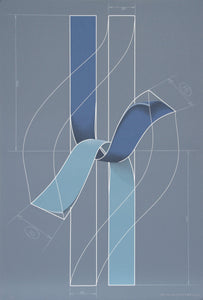 Grey (Two Ribbons) Screenprint | Lennart Nyström,{{product.type}}