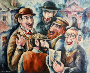 Group of Five Gentlemen Oil | Leonid Afremov,{{product.type}}
