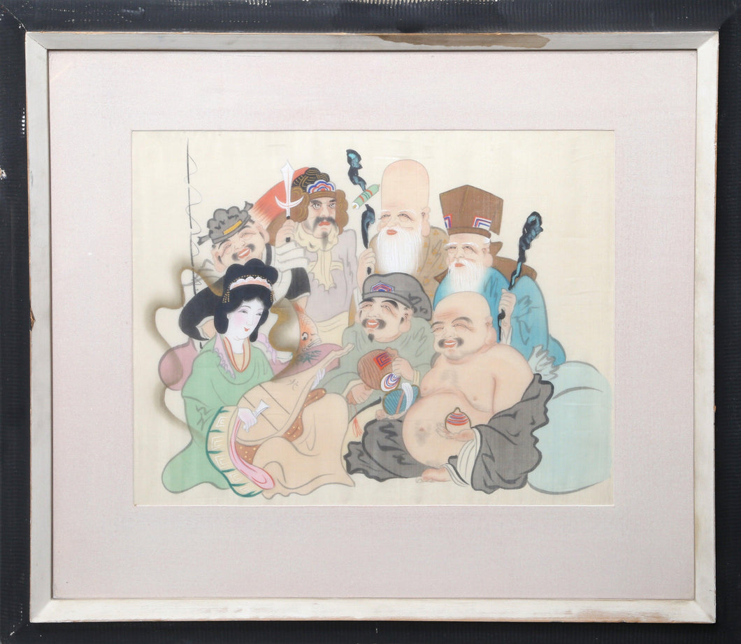 Group of Traditional Figures Watercolor | Unknown, Chinese,{{product.type}}