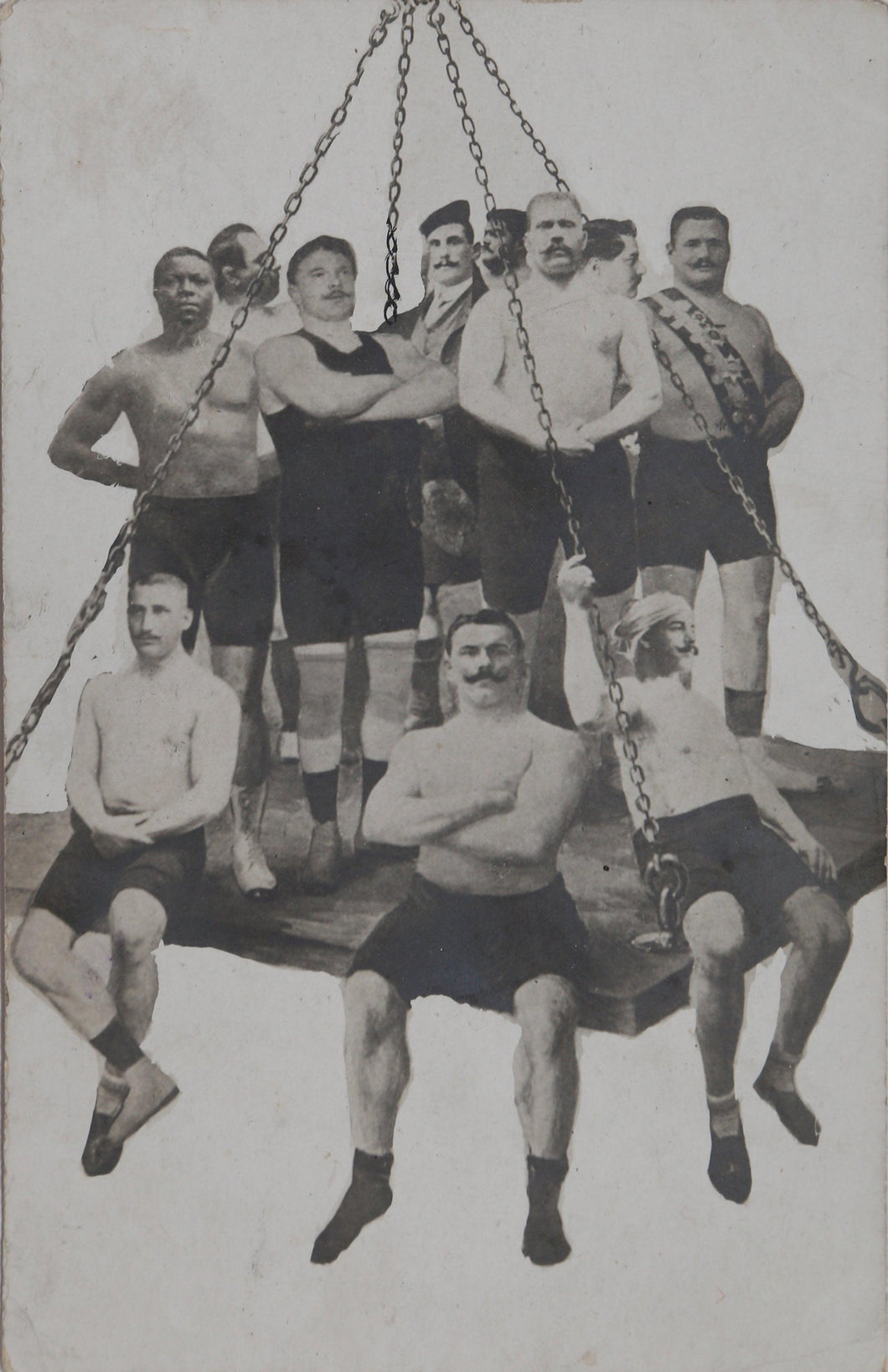 Group of Wrestlers Black and White | Unknown Artist,{{product.type}}
