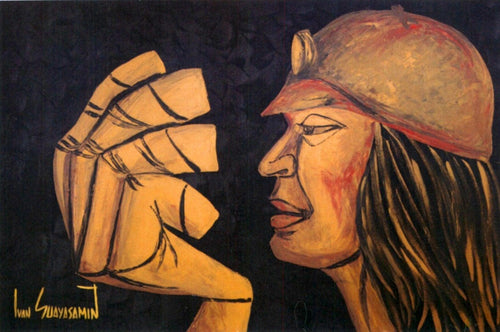 Guaquero Acrylic | Ivan Guayasamin,{{product.type}}