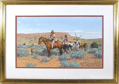Guarded New Bride (Ute Indians 1870's) Mixed Media | Noel Daggett,{{product.type}}