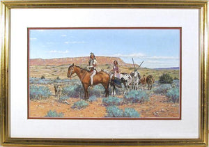 Guarded New Bride (Ute Indians 1870's) Mixed Media | Noel Daggett,{{product.type}}