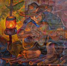 Guitar Player Oil | Unknown Artist,{{product.type}}