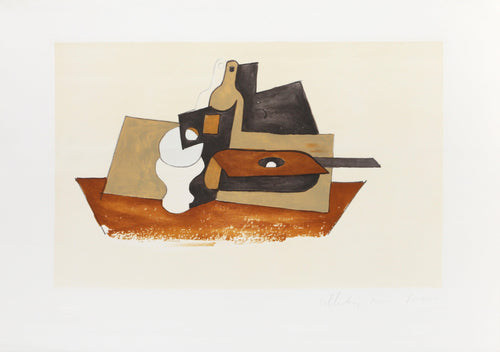 Guitare Verre et Bouteille Lithograph | Pablo Picasso,{{product.type}}