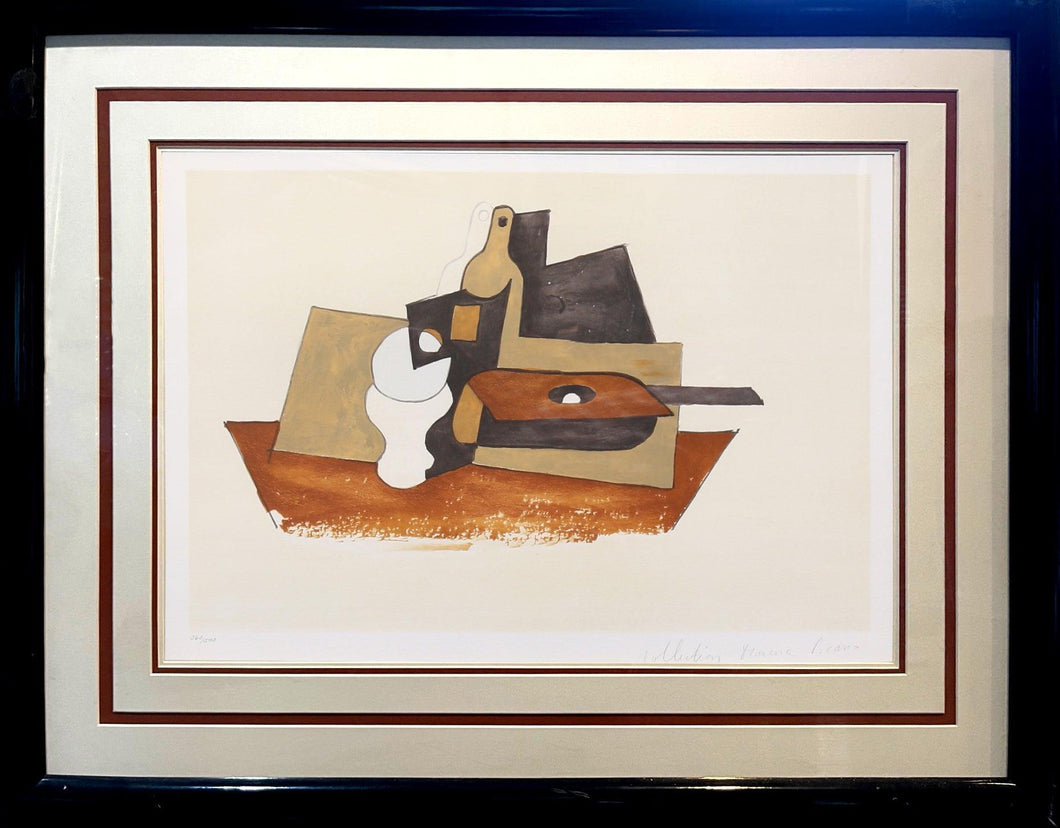 Guitare Verre et Bouteille Lithograph | Pablo Picasso,{{product.type}}