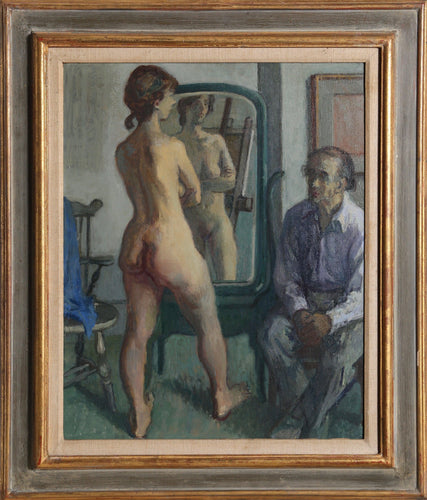 H.G. (Harry Gottlieb) with Standing Nude Oil | Moses Soyer,{{product.type}}