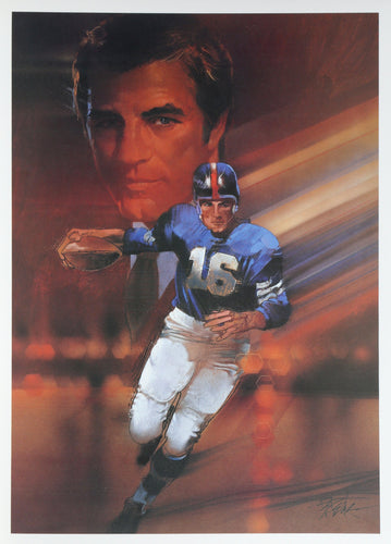 Hall of Framer Frank Gifford Poster | Robert Peak,{{product.type}}