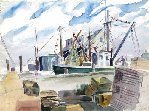 Hampton Bays (P6.24) Watercolor | Eve Nethercott,{{product.type}}