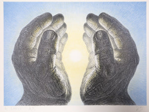 Hands of Light from the Stone Man Series Lithograph | De Es Schwertberger,{{product.type}}