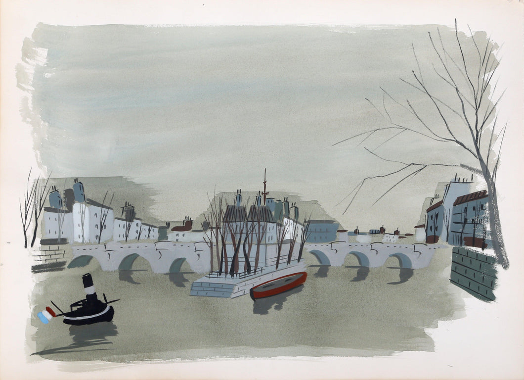Harbor 1 Watercolor | Charles Levier,{{product.type}}