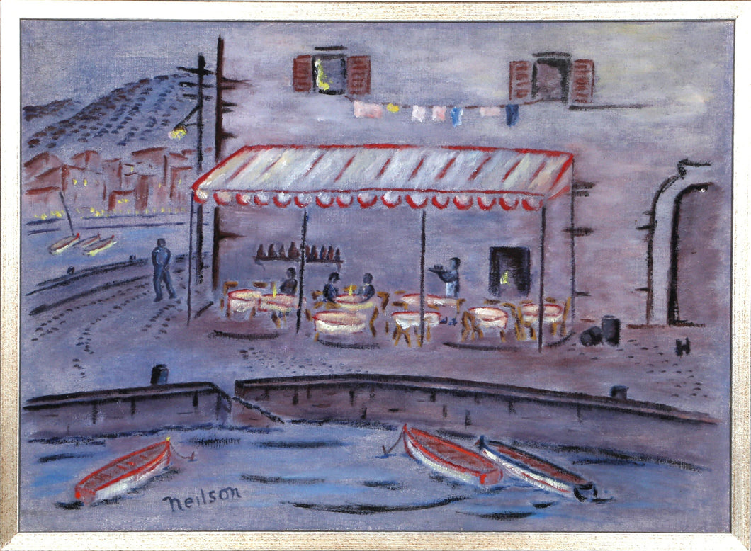 Harbor Cafe (Ischia) Oil | Winthrop Neilson,{{product.type}}