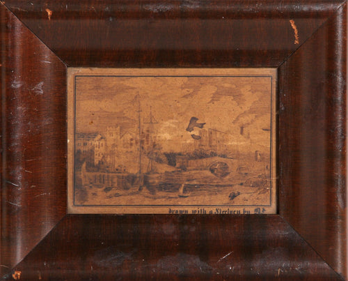 Harbor Scene Ink | Unknown Artist,{{product.type}}