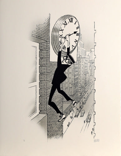 Harold Lloyd: Safety Last Lithograph | Al Hirschfeld,{{product.type}}