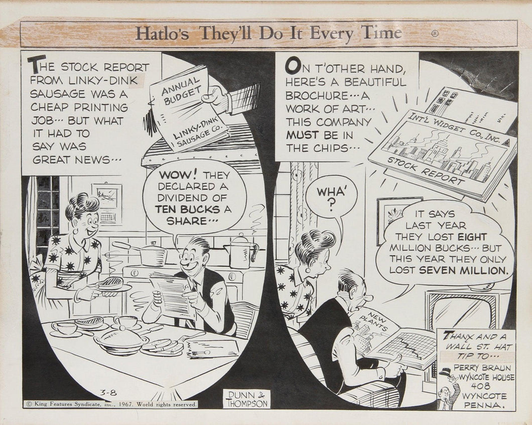Hatlo's Do it every time Ink | Bob Dunn,{{product.type}}