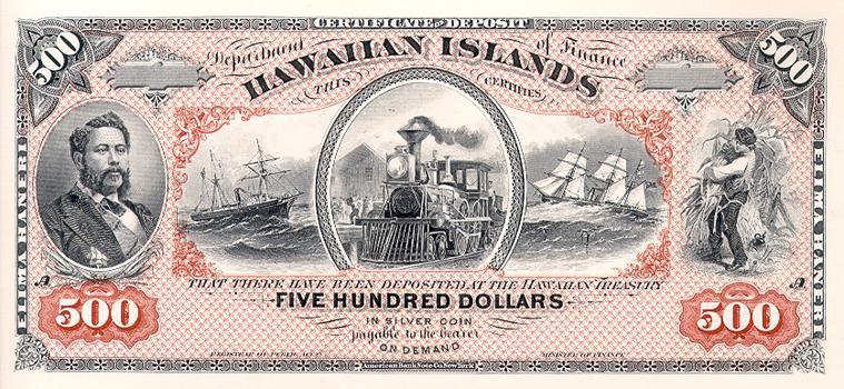 Hawaii - 500 Dollars Currency | American Bank Note Commemoratives,{{product.type}}
