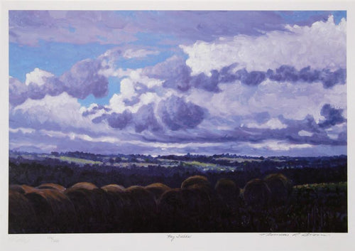 Hay Fields Lithograph | Norman R. Brown,{{product.type}}