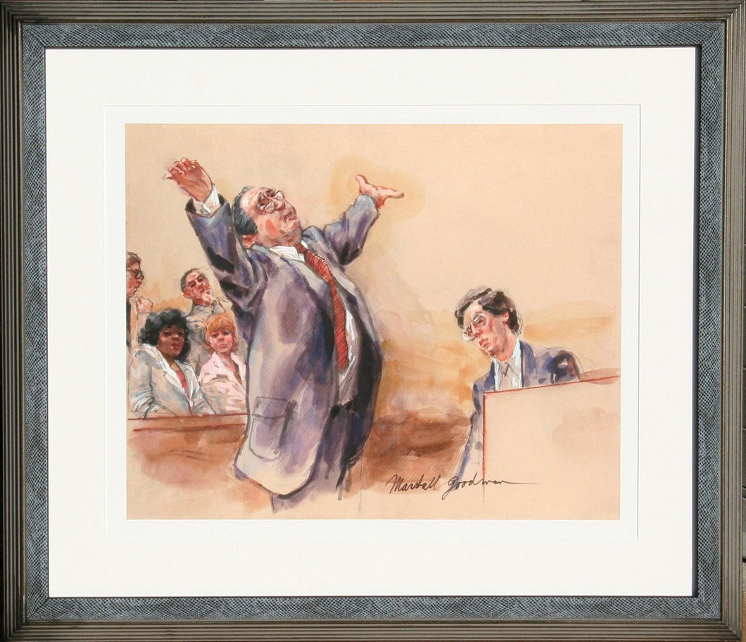 Hefty Lawyer Both Hands High in the Air Digital | Marshall Goodman,{{product.type}}