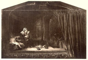 Heiligie Familie Etching | Rembrandt,{{product.type}}