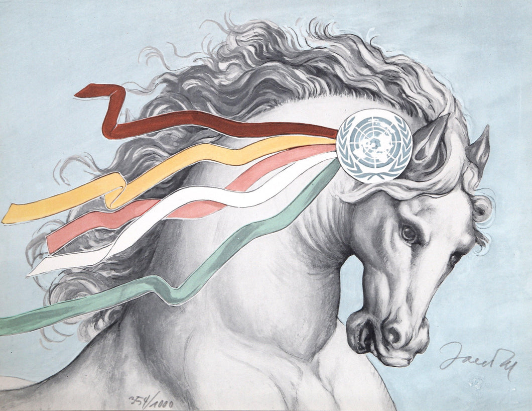 Herald of Peace - Flag Series Lithograph | Elisabeth von Janota-Bzowski (aka La Janota),{{product.type}}