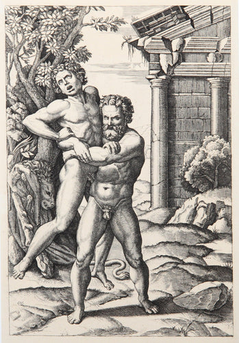 Hercule et Antee Etching | Marcantonio Raimondi,{{product.type}}