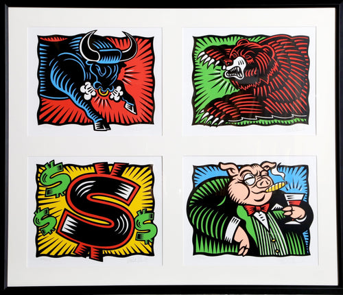 Herd on the Street Suite Screenprint | Burton Morris,{{product.type}}